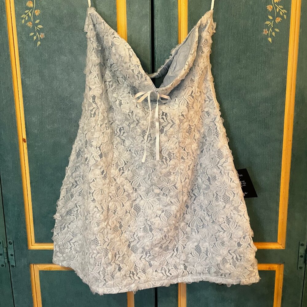 Mini dress, sky blue, lace